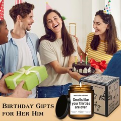 40th Birthday Gifts for Women Men, Happy Gift Her Him, 40 Dark Brown