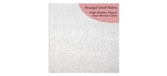 J&A Homes White Wedding Aisle Runner Floral Lace Pattern Fabric Roll NIB 3’X50’