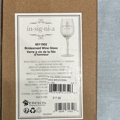 Enesco Insignia Bridesmaid Decorated Wine Glasses Clear Set of 4