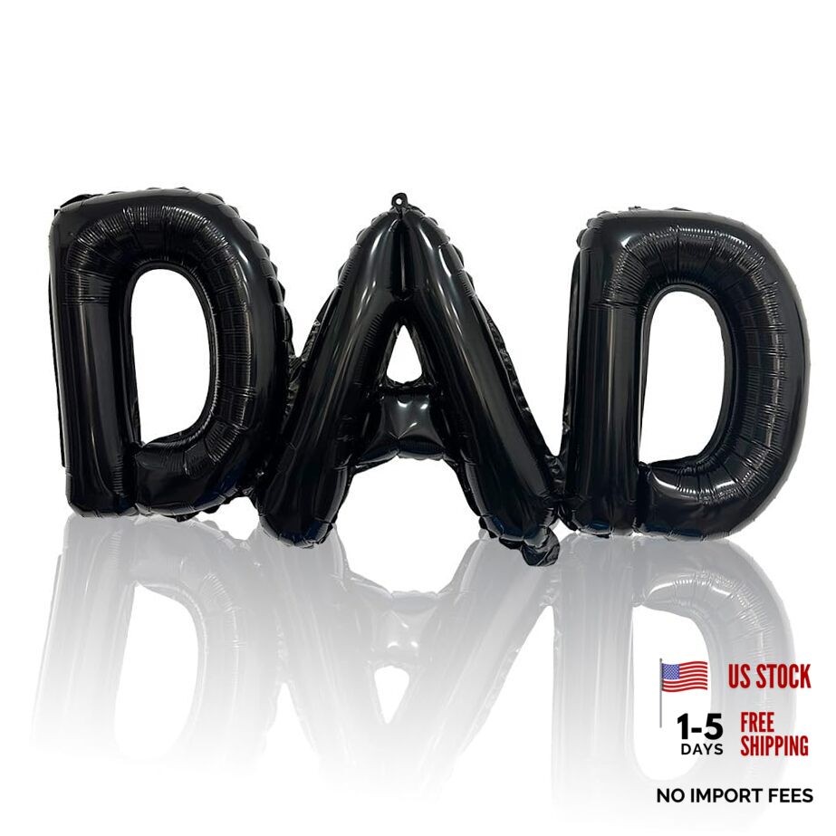 Black Dad Balloons Father’s Day Balloons Conjoined Dad Foil Balloon Letter