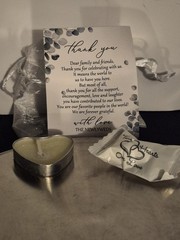 Lot Of 75 Wedding Favor Bags (1$/per) With Thank You Card And Heart Candle/Mint