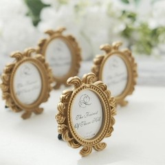 Gold 4 Mini 4″ Baroque Oval Picture Frames Wedding Favors Party Event Supplies