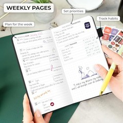 Pocket Planner Weekly – Undated Monthly Goal Pocket size (3.7″ x 6.7″) Black