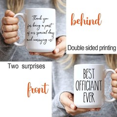 Memorable Thank You Mug for Officiants – Dishwasher Safe & Durable Design