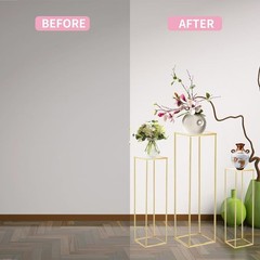 Stackable Gold Metal Pedestal Stands for Indoor Outdoor Party Decorations