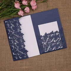 25/50/100pcs Personalized Laser Cut Printing Wedding Invitation Cards Cover Sets