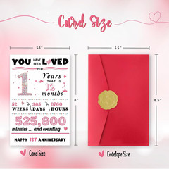 Happy 1St Anniversary Wedding Gifts for Him Her,Romantic One Year Anniversary Ca