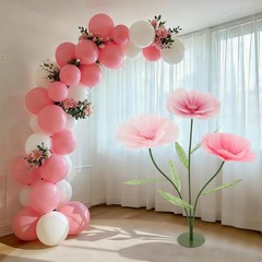 Pink Wedding Artificial Flower Decoration Stand With Base For Wedding Birthday