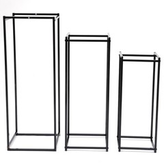 3Pcs Metal Stand Wedding Decoration Road Lead Flower Centerpiece Column Set