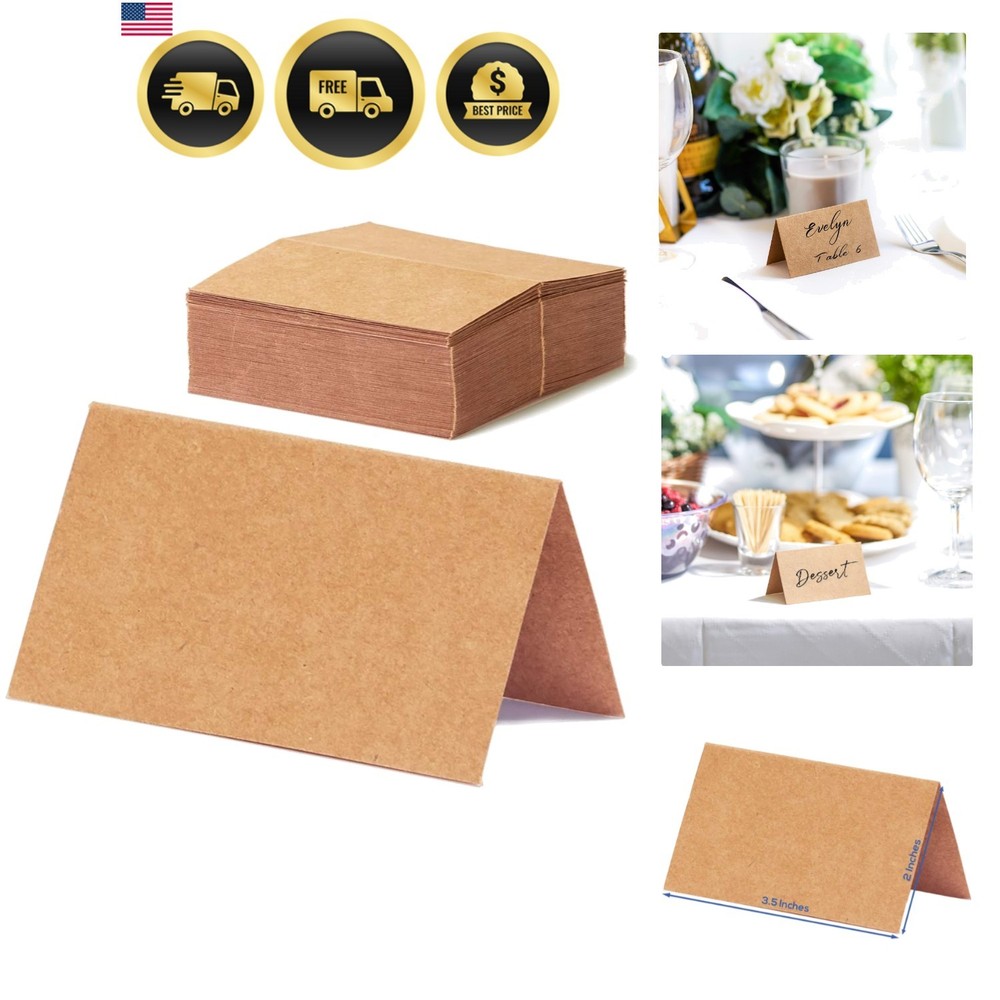Place Cards for Weddings Dinner Parties Rustic Kraft 100 Count