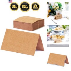 Place Cards for Weddings Dinner Parties Rustic Kraft 100 Count