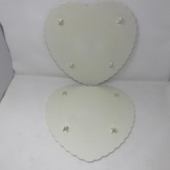 5 Wilton 14″, 10″, 8″ Heart Cake Separator Plates Scalloped Decorator Preferred