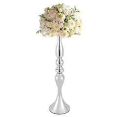 10 Pcs Silver Iron Wedding Centerpiece Vases 50cm (19.7in) Tall