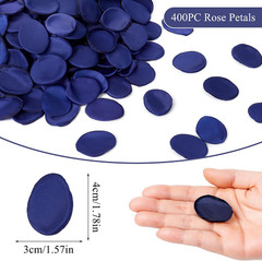 400PCS Artificial Rose Petals Navy Blue Fake Silk Flower Petals for Romantic Nig