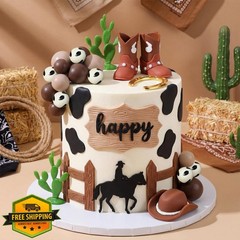 Knana Cowboy Cake Topper Brown Boot
