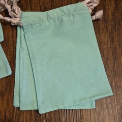 Life Is A Party Bride Tribe Mint Silver Drawstring Bags Wedding Favor Set 6pc