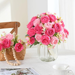 4 Packs Peonies Artificial Flowers, Mixed Pink Artificial Peonies, Silk Peonies