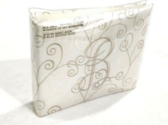 Silk Swirl Wedding Guest Book Bridal Taupe Book Monogam «B» $135 Value