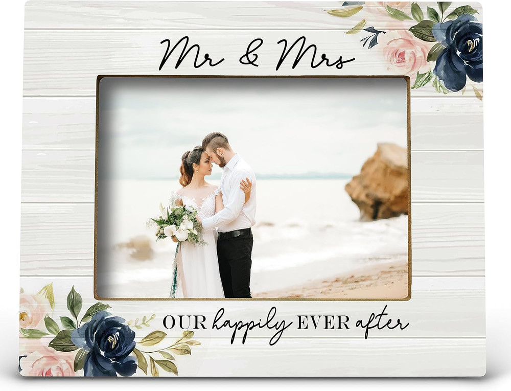 Mr & Mrs Picture Frame, Wedding & Marriage License Frame, Gifts for Newlywed 5X7