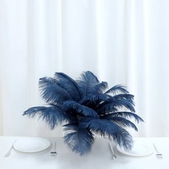 12 pcs 13-15″ long Navy Blue Genuine Ostrich FEATHERS Wedding Party Centerpieces