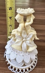 Vintage 1950s Plastic Wedding Cake Topper – Cherubs & Bells MCM (Project/Repair)