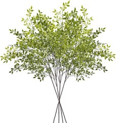 4Pcs Artificial Greenery Stems, 43.3″ Fake Nandina Stems Plants Faux Leaf Twi…