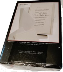 50 Studio His & Hers Pearl White Border Invitations & 50 Reply Cards w/Envelopes