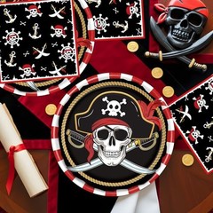 Tableware Party Decorations – 50 Pcs Plates Napkins Birthday Tableware Pirate