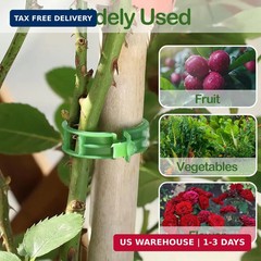 100 Pcs Plant Support Clips, Secure Plastic Plant Clips for Support Grape Vine,