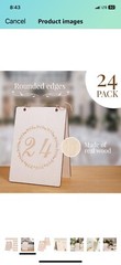 Rustic Country Wedding Wooden Tent Table Numbers 24 Count Event Reception Double