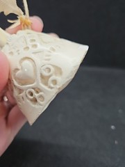 Vintage 40s 50s Coast Novelty Wedding Cake Topper Chalk Couple Bride Groom