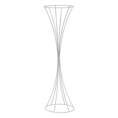 3pcs Modern Flower Stands Hourglass Shape Flower Stand Iron For Party Silver New