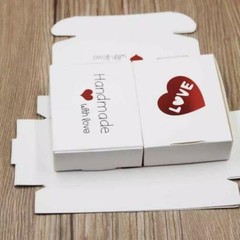 100x Handmade with love Product Packaging Box Jewelry Necklace Bracelet Packing