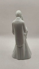 Vintage White Porcelain Bride Groom Couple • Wedding Cake Topper • Figurine 5″