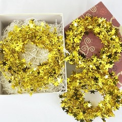5 Rolls 130 Ft Gold Tinsel Stars Brace Star 26 Foot (Pack of 2),