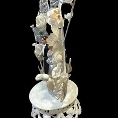 Vintage Mid Century 1960s Wedding Cake Topper Plastic 7″ Coast Novelty HTF