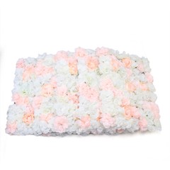 5pcs Pale Pinkish Gray Silk Artificial Flower Wall Panels 60 × 40 Cm Backdrop