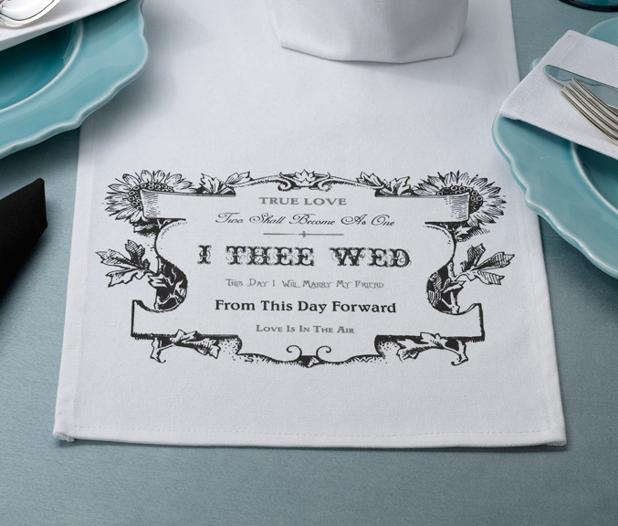True Love Cotton Wedding Reception Table Runner – Wedding Decor & Party Decor