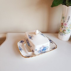 Royal Albert Moonlight Rose Butter Dish with Lid – 1st Quality English Bone Chin