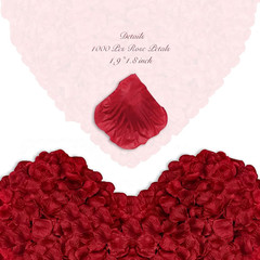 1000Pieces Rose Petals, Artificial Flower Petals Fake Rose Petals for Romantic N