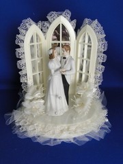 New Wilton Ivory «Bridal Waltz» Wedding Cake Top, bk coat/pants # 117-329