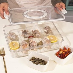 Divided Serving Tray with Handle, 8 Compartments Snack Box 11″ x 8.7″ x 2.8″