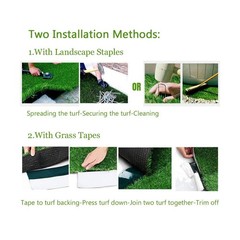 LITA Artificial Grass Turf Lawn-7 Feet x 15 Feet, 0.4″ Indoor Outdoor Rug Syn…