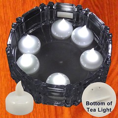 NEW 12 White Led Floating Candle Floral Tea Light for Wedding Centerpiece Decor