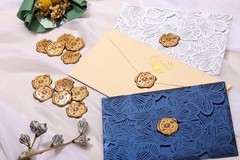 Star Wax Seal Stickers Pack Antique Gold Self Adhesive 50 Star, Antique Gold