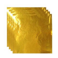 200Pcs Reusable Foil Candy Wrappers Gold Aluminium Foil Wrapping Paper for Party