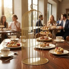 Avian Enclosure Pastry Stand Elegant Design Three-Tier Pastry Stand Sturdy