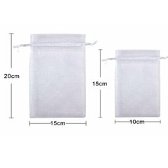 100x Organza Bag Sheer Bags Jewellery Wedding Candy Packaging Sheer Bags