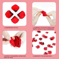 2000PCS Red Rose Petals, Silk Fake Rose Petals for Marry Me, Proposal, Anniversa