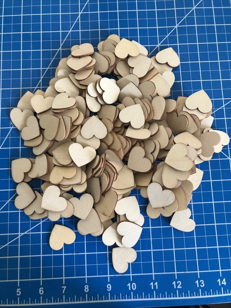 230 Wooden Hearts For Wedding Guests Frame Extras, Table Scatter Or DIY Project